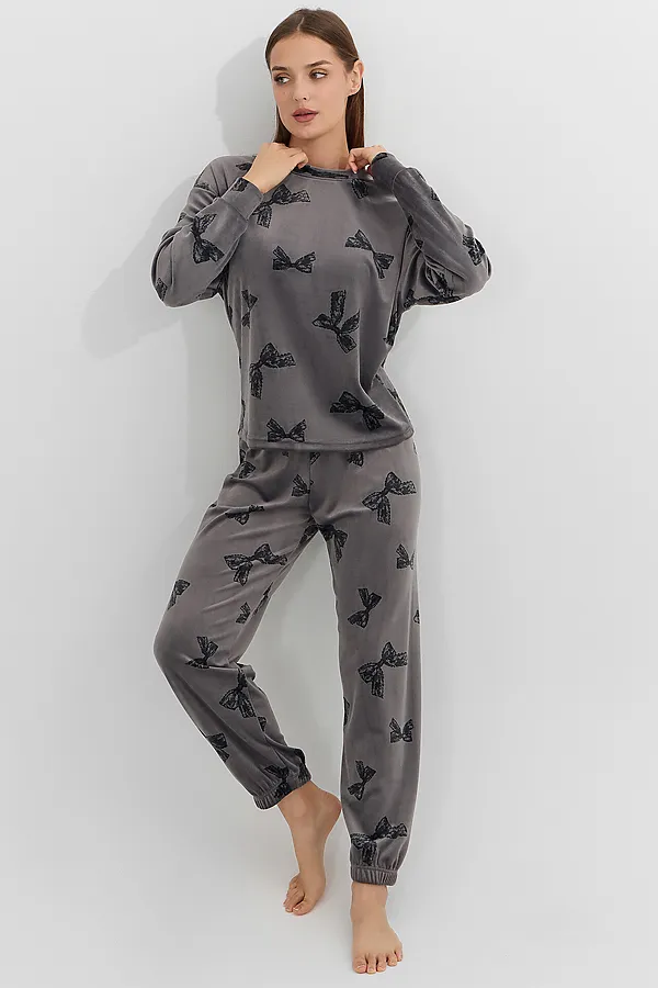 Пижама MARK FORMELLE, бантики на сером - фото 2