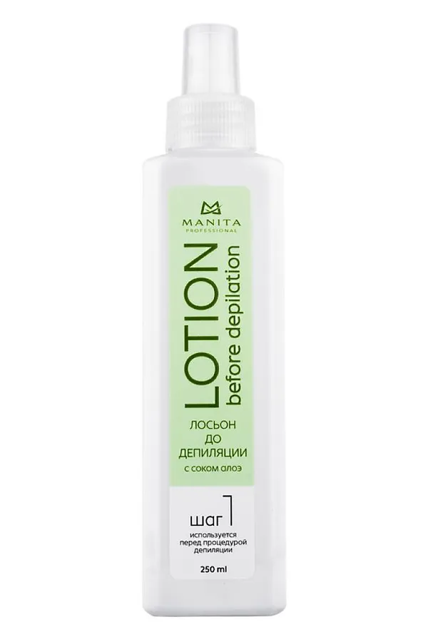 Manita Professional Лосьон до депиляции с соком алоэ «Шаг 1», 250 мл KRISTALLER, алоэ - фото 2