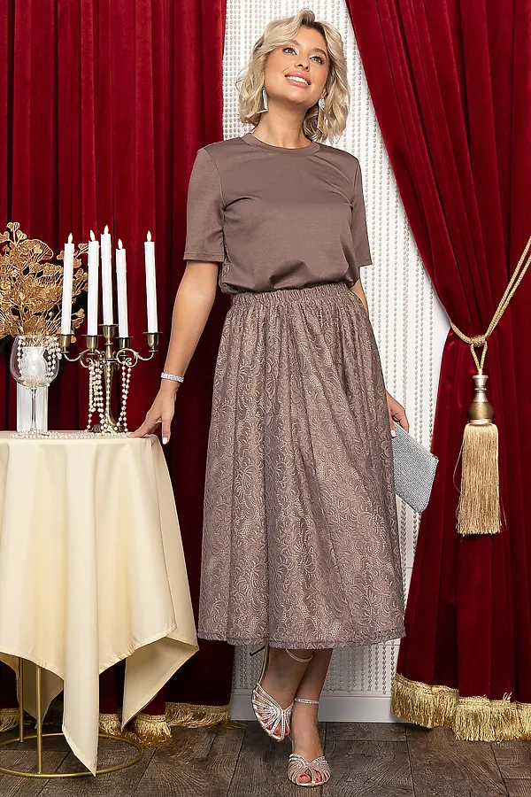 Юбка LADY TAIGA, шоколад - фото 2