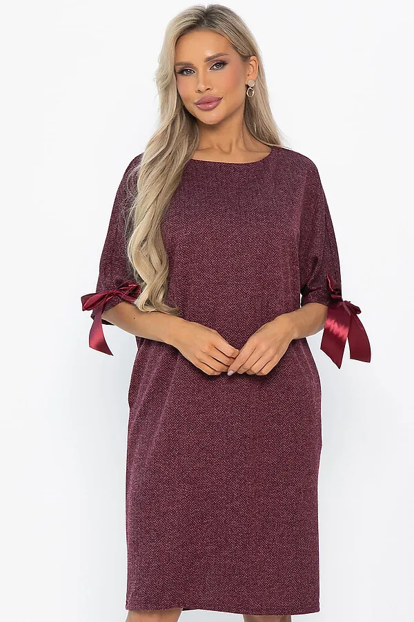 Платье LADY TAIGA, бордовое - фото 2