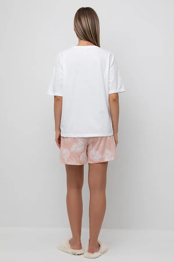 Пижама VERY NEAT, белый,листья пальмы - фото 2