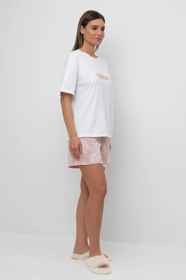 Пижама VERY NEAT, белый,листья пальмы - фото 2