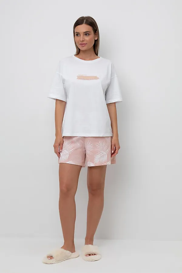 Пижама VERY NEAT, белый,листья пальмы - фото 2