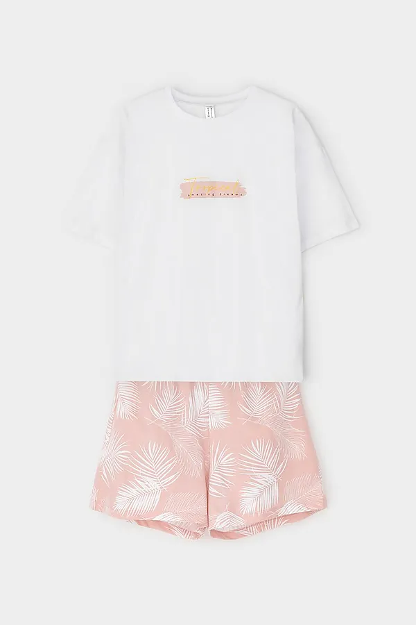 Пижама VERY NEAT, белый,листья пальмы - фото 2