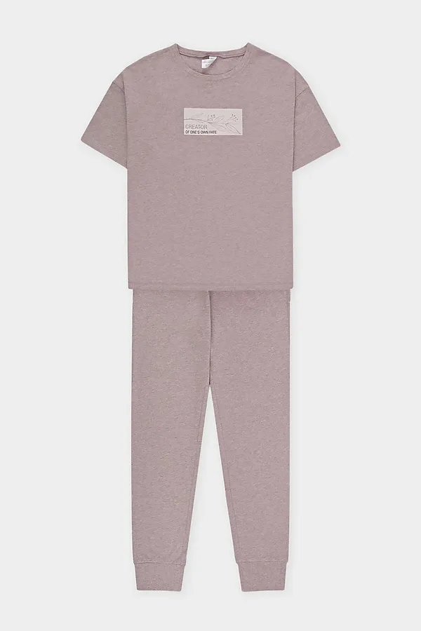 Пижама VERY NEAT, кофейный меланж - фото 2