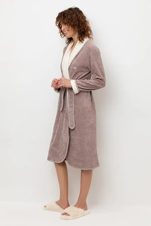 Халат VERY NEAT, кофейный меланж - фото 2