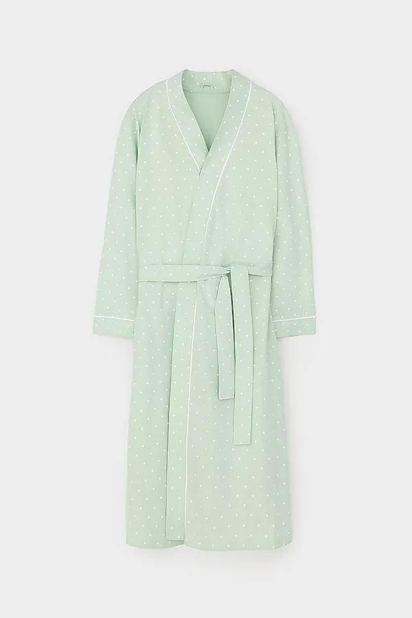 Халат VERY NEAT, пастельно-зеленый,горошек - фото 2