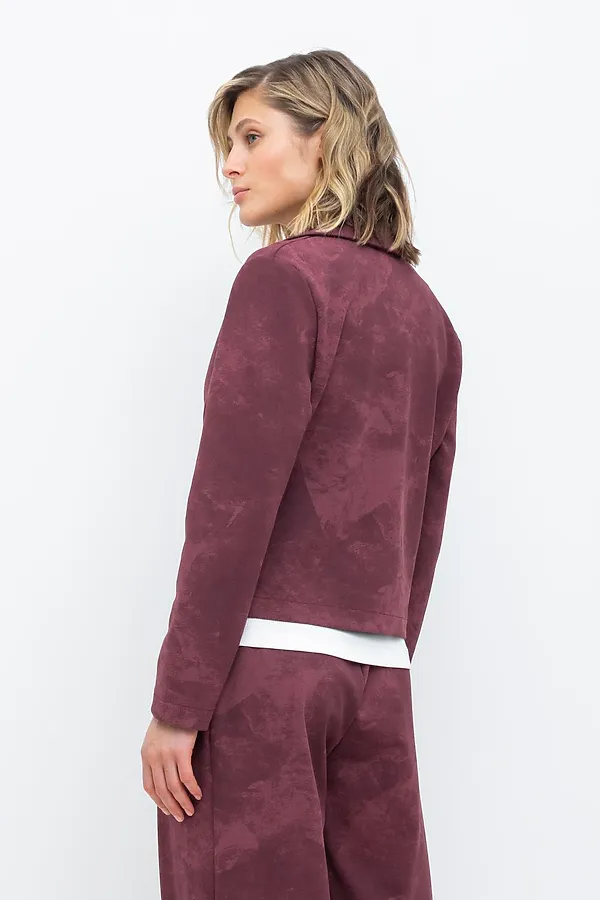 Жакет VERY NEAT, сливовое вино,эффект замши - фото 2