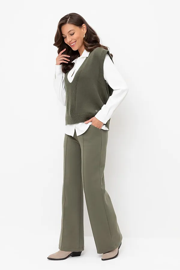 Брюки VERY NEAT, оливковый серый - фото 2