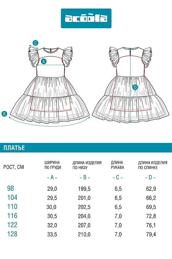 Платье ACOOLA, голубой - фото 2