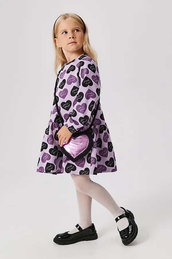 Комплект (Платье+Сумка) ACOOLA, фиолетовый принт - фото 2