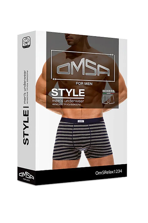 Трусы OMSA, blu melange (синий) - фото 2