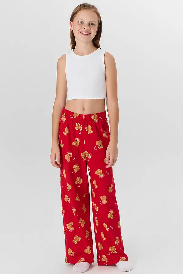 Брюки MARK FORMELLE, нг медвежата на красном - фото 2