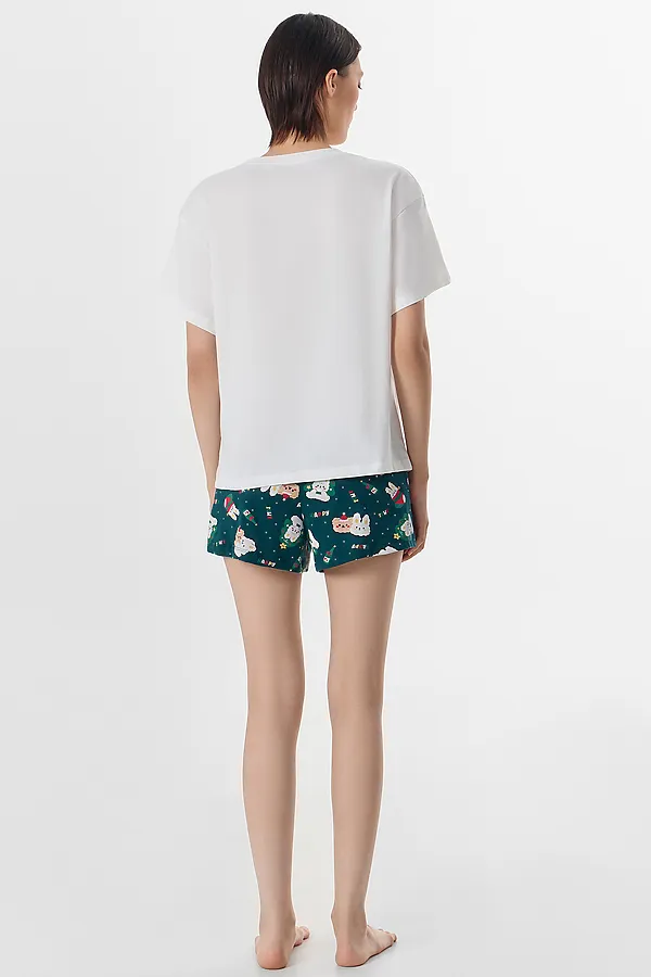 Пижама MARK FORMELLE, белый +зверята на зеленом - фото 2