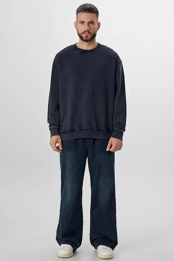 Свитшот MARK FORMELLE, acid wash неви - фото 2