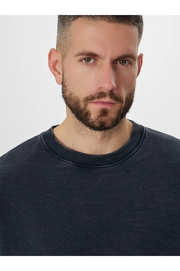 Свитшот MARK FORMELLE, acid wash неви - фото 2