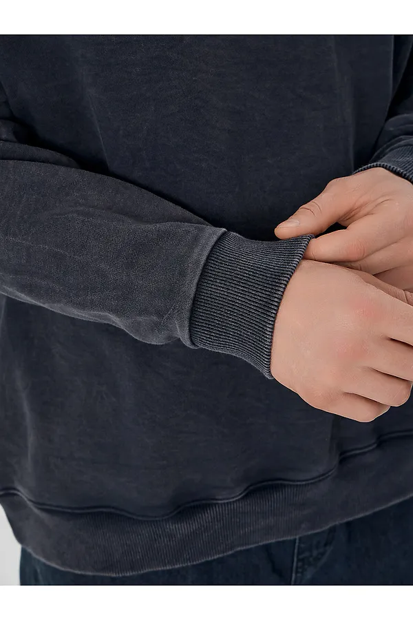 Свитшот MARK FORMELLE, acid wash неви - фото 2