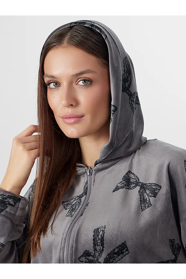 Комплект(Толстовка+Брюки) MARK FORMELLE, бантики на сером - фото 2