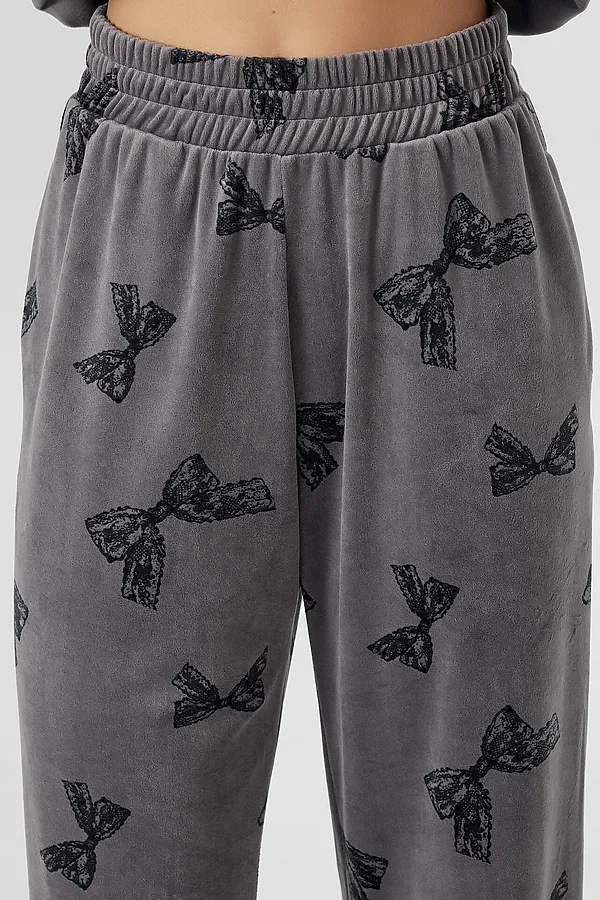 Комплект(Толстовка+Брюки) MARK FORMELLE, бантики на сером - фото 2