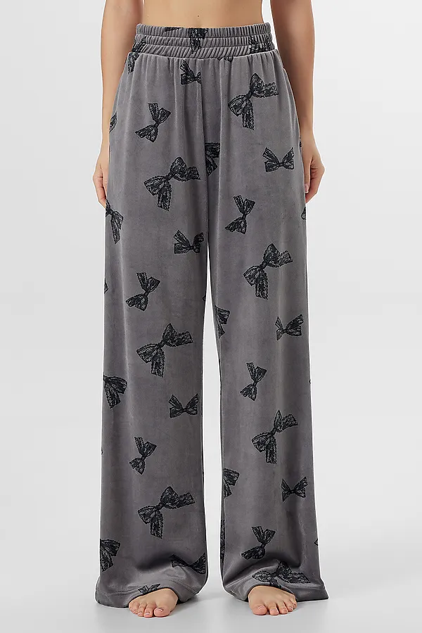 Комплект(Толстовка+Брюки) MARK FORMELLE, бантики на сером - фото 2