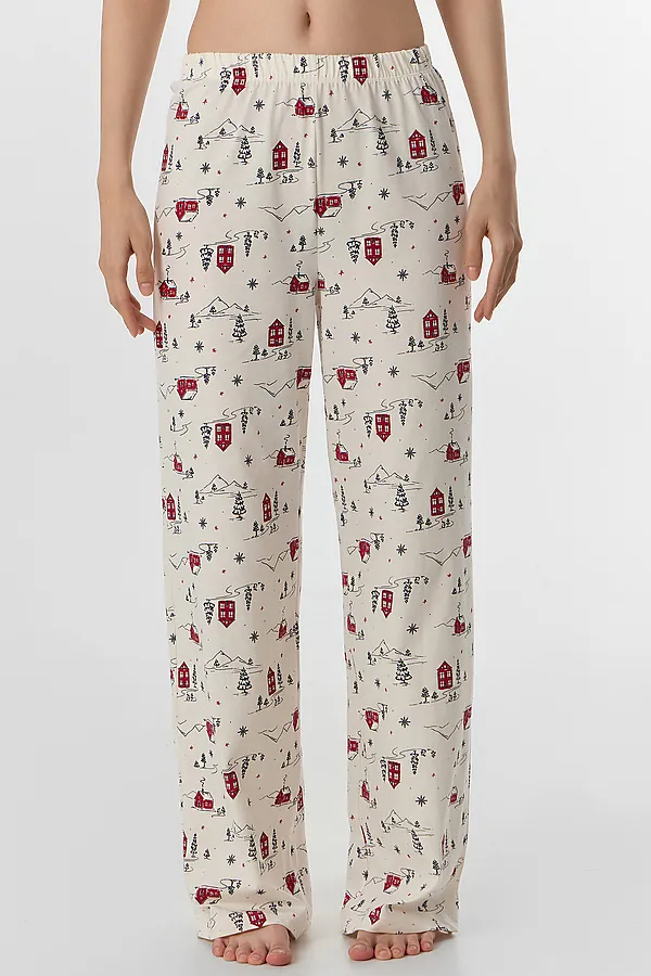 Пижама MARK FORMELLE, домики на молочном - фото 2