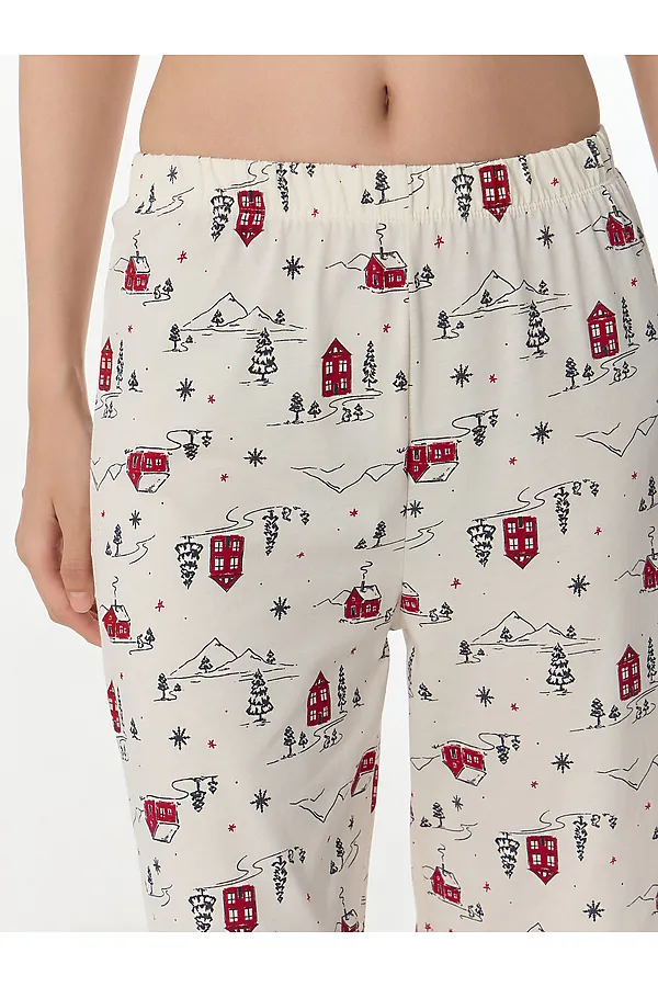 Пижама MARK FORMELLE, домики на молочном - фото 2