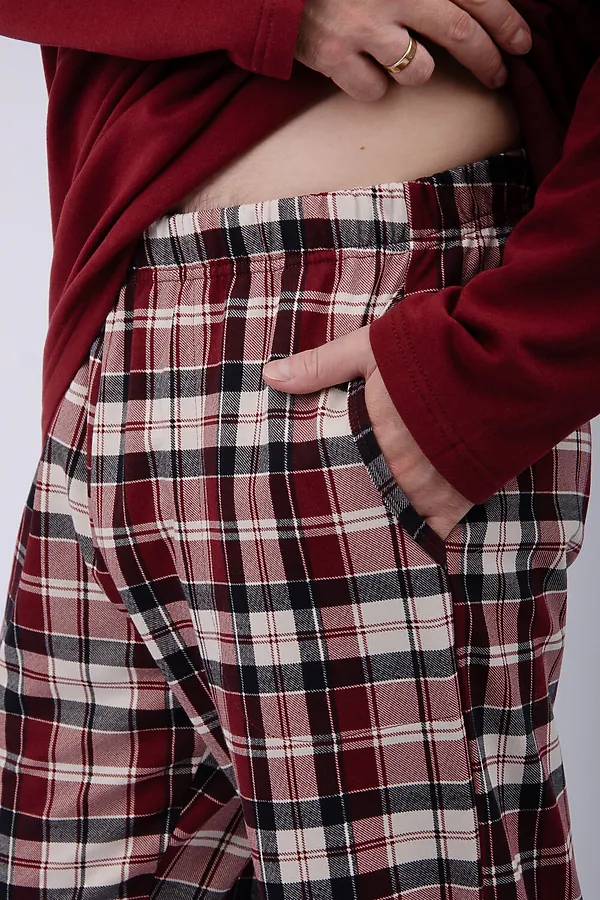 Пижама с брюками Аллюр НАТАЛИ, бордовый - фото 2