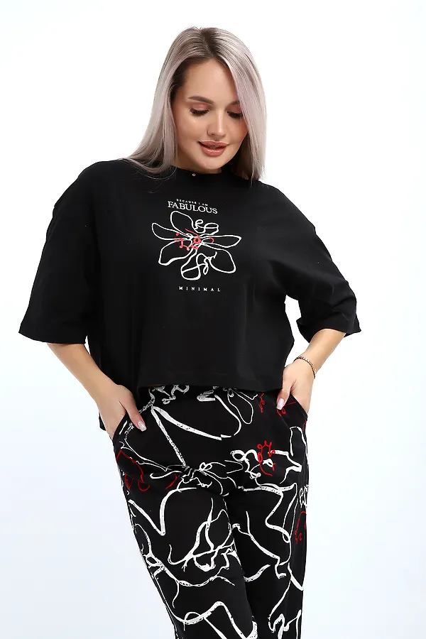 Костюм с брюками 29020 НАТАЛИ, черный - фото 2