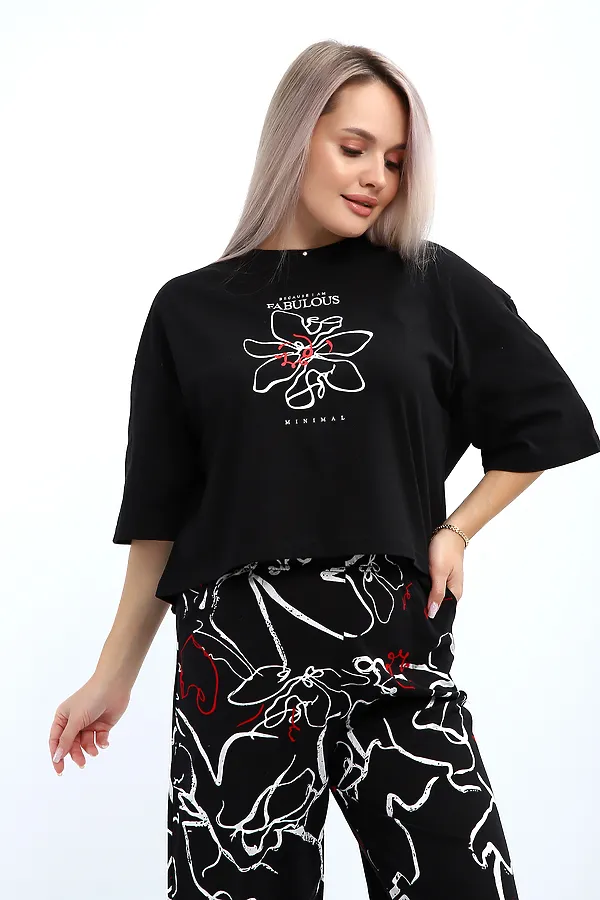 Костюм с брюками 29020 НАТАЛИ, черный - фото 2