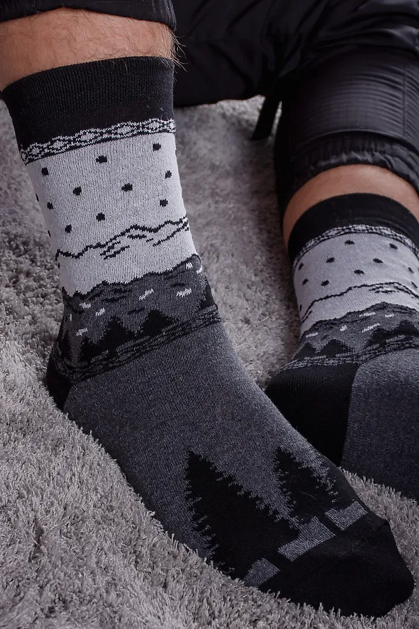 Носки стандарт Финляндия (набор 3 пары) НАТАЛИ, серый. черный - фото 2