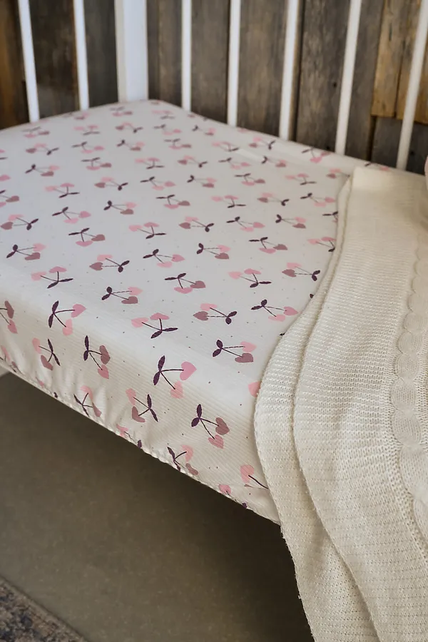 Простыня 120*60 для новорожденных НАТАЛИ, вишни - фото 2