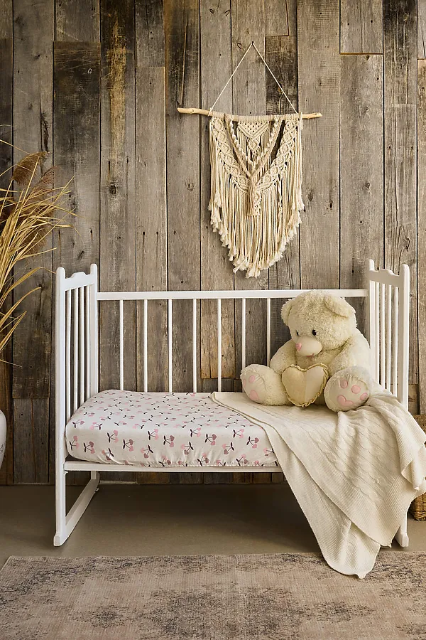 Простыня 120*60 для новорожденных НАТАЛИ, вишни - фото 2