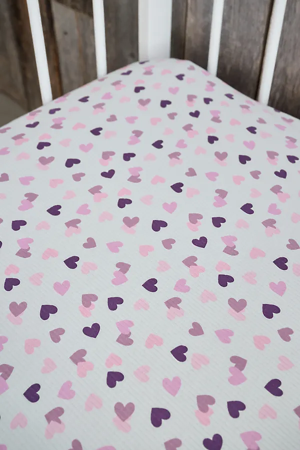Простыня 120*60 для новорожденных НАТАЛИ, сердечки - фото 2