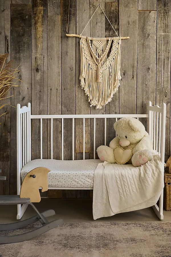 Простыня 120*60 для новорожденных НАТАЛИ, зеленые цветы - фото 2