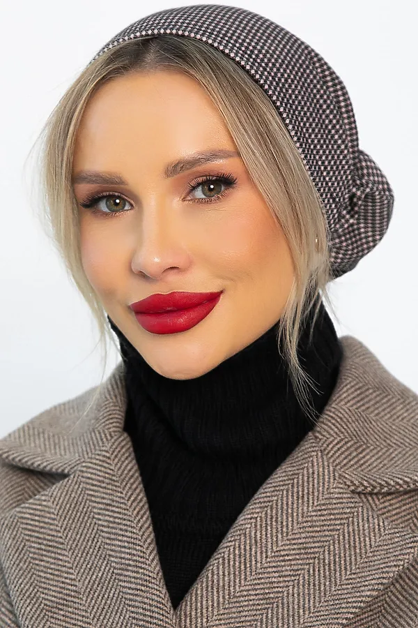 Чалма с резинкой LADY TAIGA, коричневое зернышко - фото 2