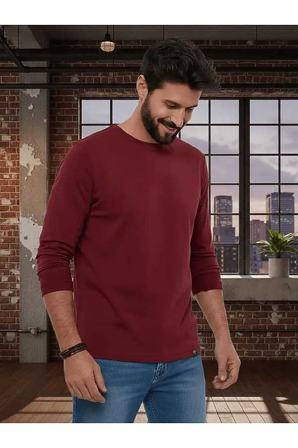 Лонгслив F5, темно-бордовый - фото 2