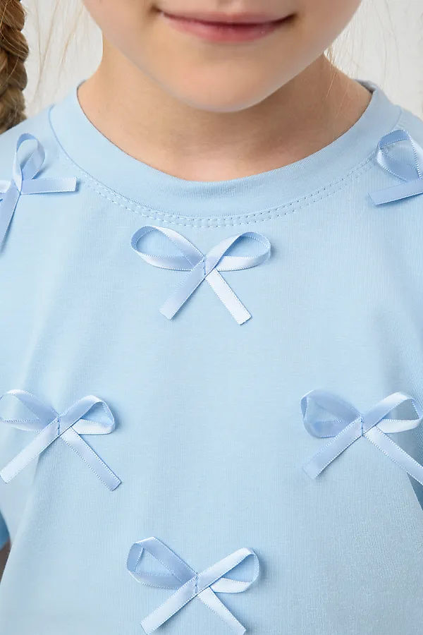 Блузка ЛЕЯ короткий рукав НАТАЛИ, голубой - фото 2
