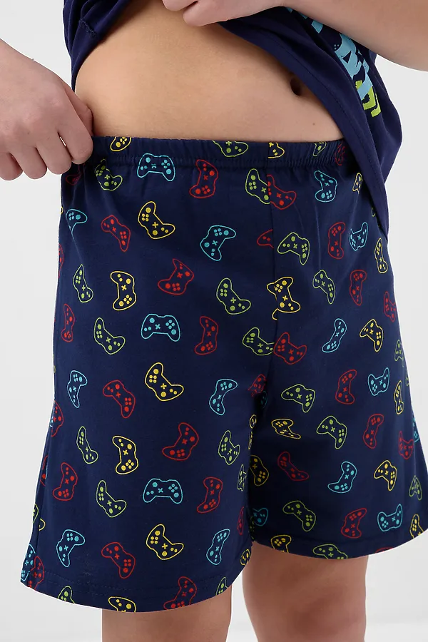 Пижама с шортами Азарт НАТАЛИ, темно-синий - фото 2