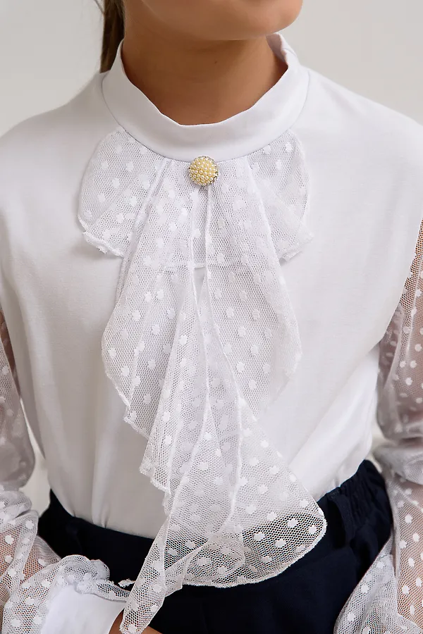 Блузка Олимпия длинный рукав НАТАЛИ, белый - фото 2
