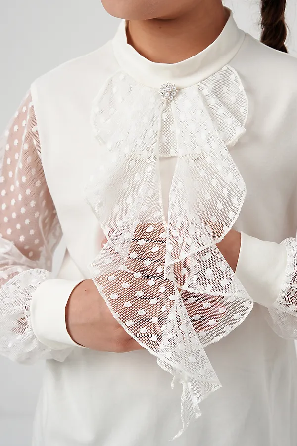 Блузка Олимпия длинный рукав НАТАЛИ, экрю - фото 2