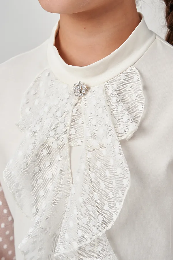 Блузка Олимпия длинный рукав НАТАЛИ, экрю - фото 2