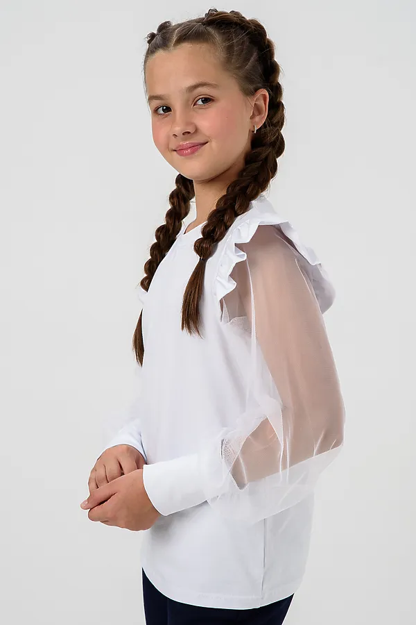 Блузка Яра с длинным рукавом НАТАЛИ, белый - фото 2
