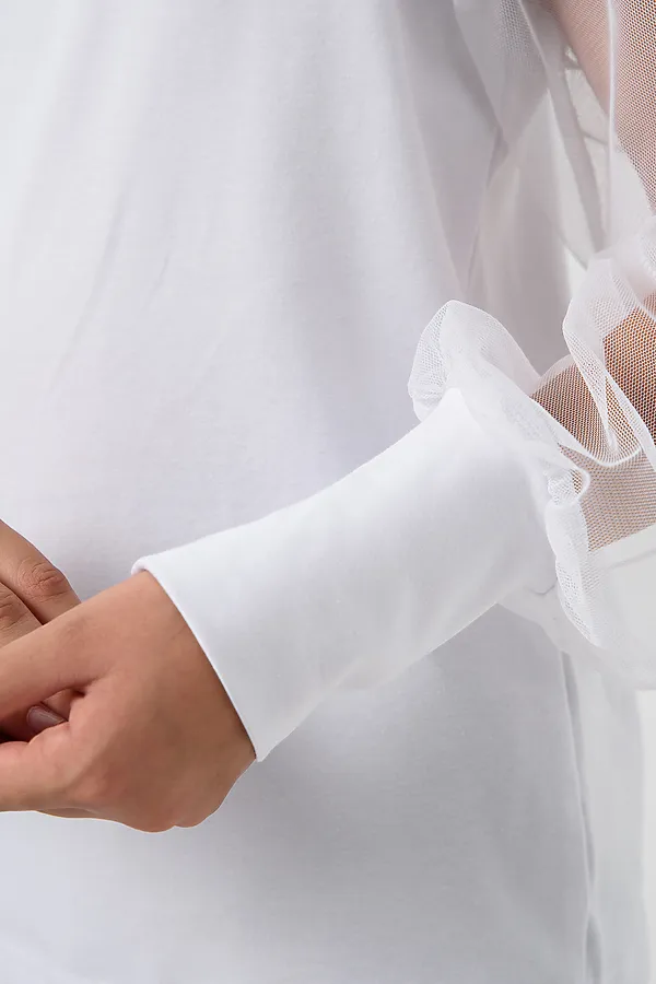 Блузка Яра с длинным рукавом НАТАЛИ, белый - фото 2
