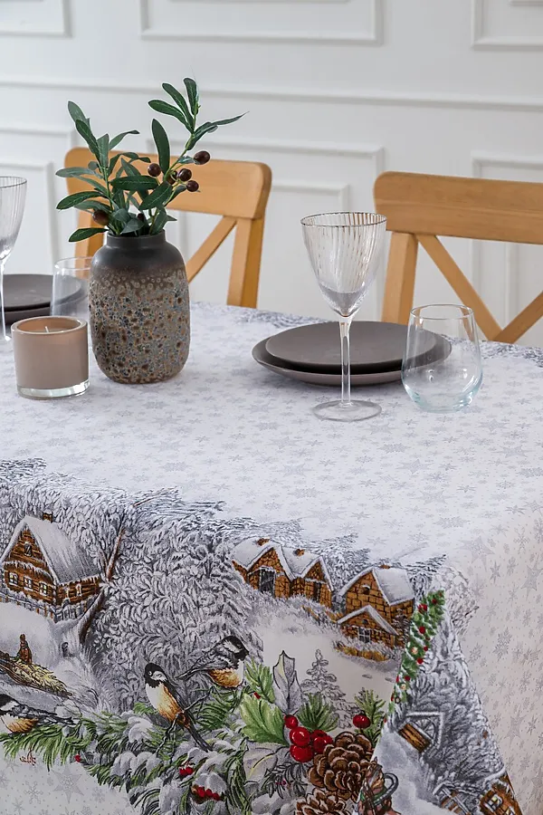 Скатерть Студеная пора НАТАЛИ, белый - фото 2