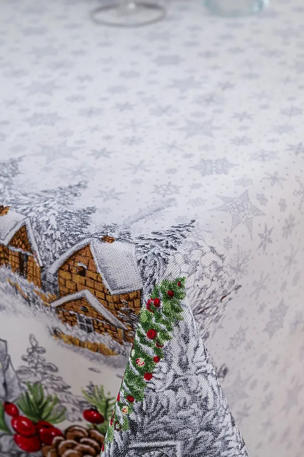 Скатерть Студеная пора НАТАЛИ, белый - фото 2