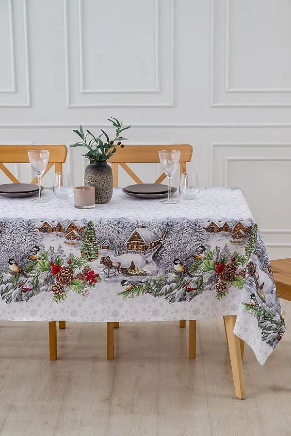 Скатерть Студеная пора НАТАЛИ, белый - фото 2