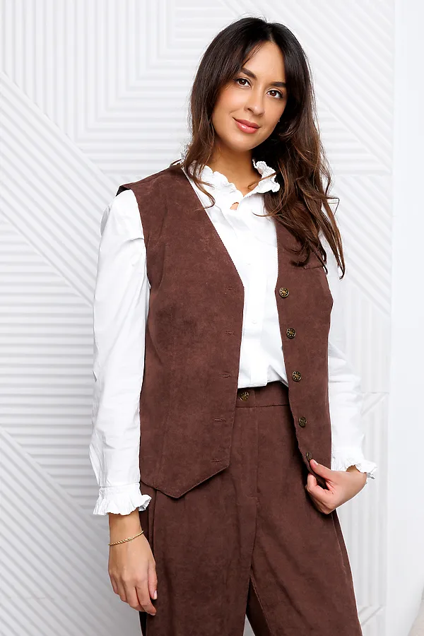 Костюм с брюками 399MOC НАТАЛИ, коричневый - фото 2