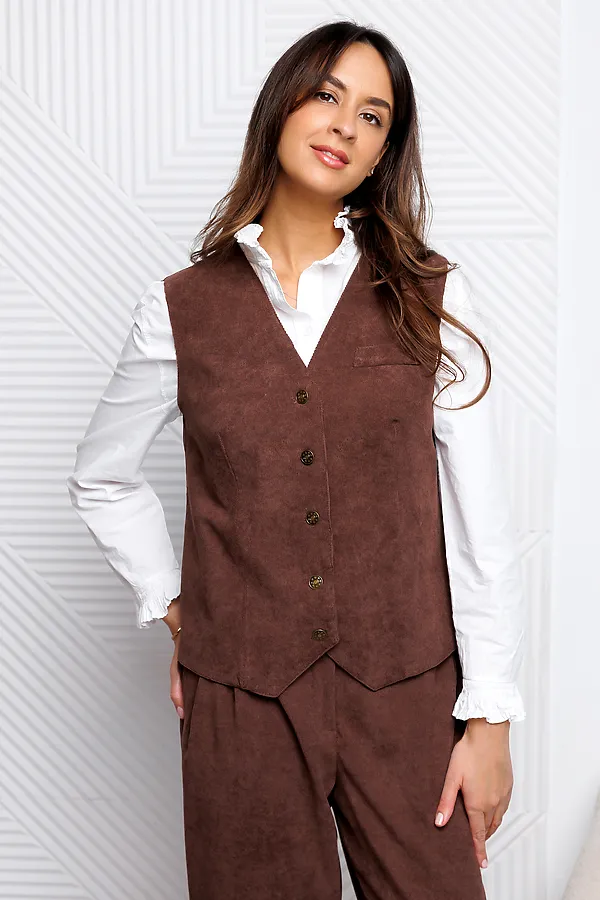 Костюм с брюками 399MOC НАТАЛИ, коричневый - фото 2