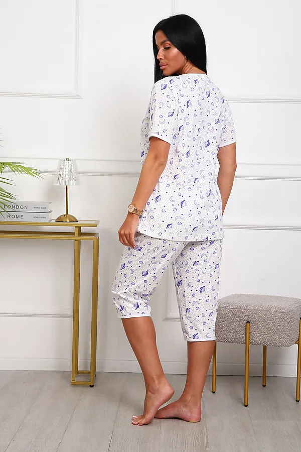 Пижама с бриджами 1096 НАТАЛИ, разноцветные - фото 2