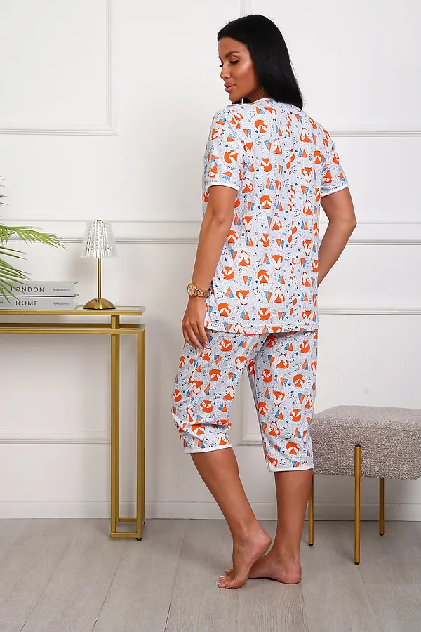 Пижама с бриджами 1096 НАТАЛИ, разноцветные - фото 2